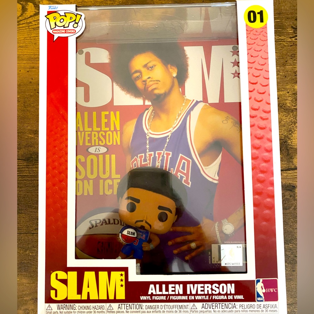 Funko Pop! NBA COVER SLAM! ALLEN IVERSON #1! NEW